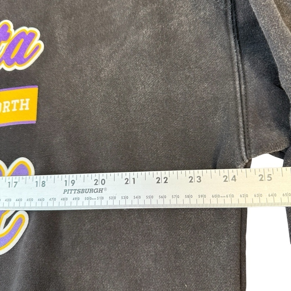 Fan Girl Minnesota Vikings Crewneck Black Heathered Sweatshirt Womens Size XL - Picture 4 of 8